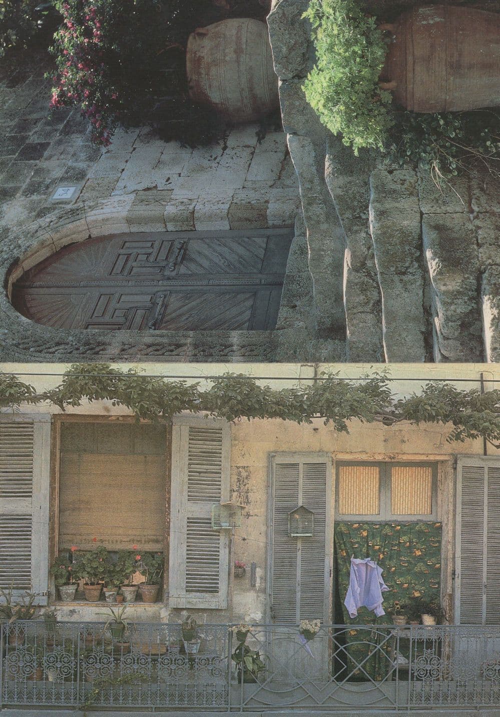 Strange Doors Window & Washing Line Laundry 2x Postcard s