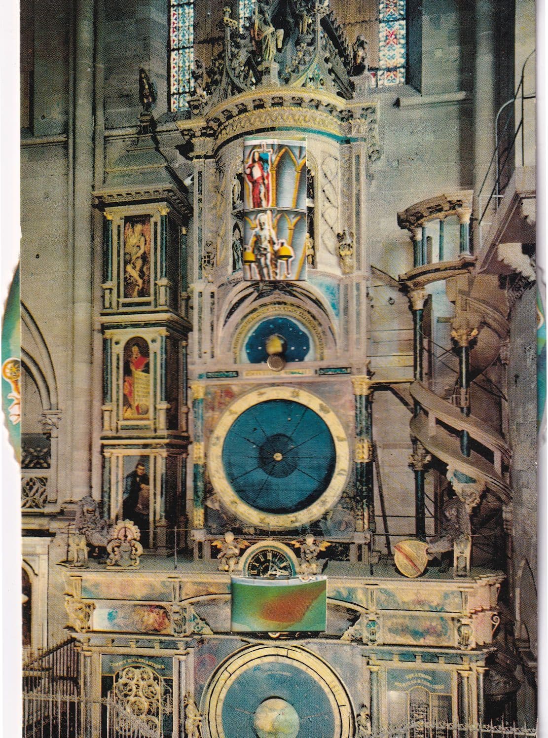 Strassburg in Alsace Rotating Wheel French Rare Clock Postcard