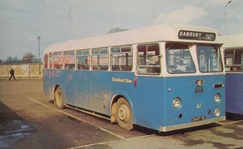 Stratford Blue No 47 Banbury Oxford 1960 Bus Transport Vintage Photo Postcard