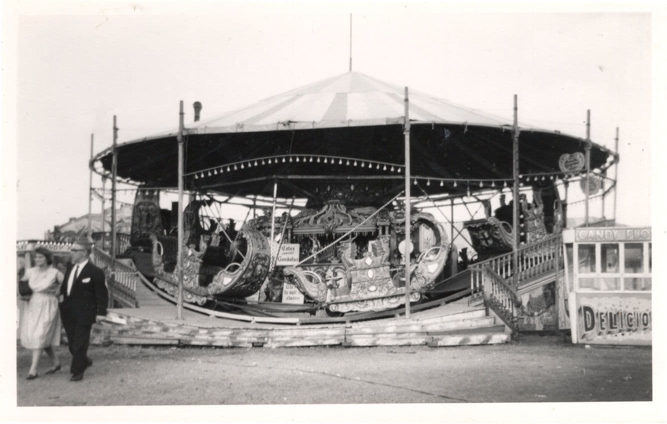 Stratford On Avon Fair Viking Carousel Candy Floss Stall PB Postcard Photo