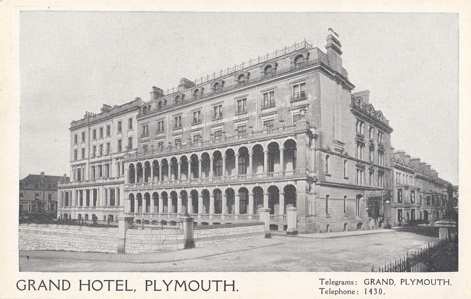 Stratheden Mansions Hotel Brighton Sussex Telegram Advertising Postcard