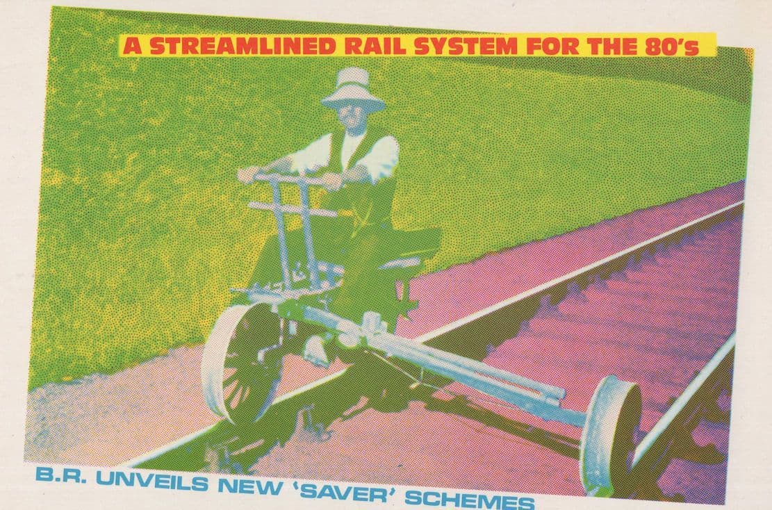 Streamlined Rail Track System Unique Bicycle Cycle Comic Postcard