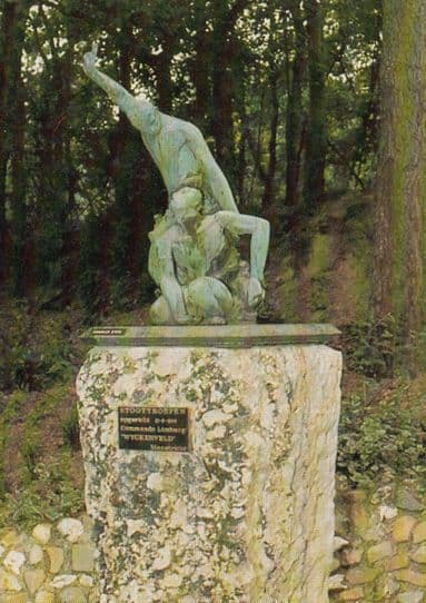 Stroottroepen Commando Limburg WW2 Monument Holland Postcard