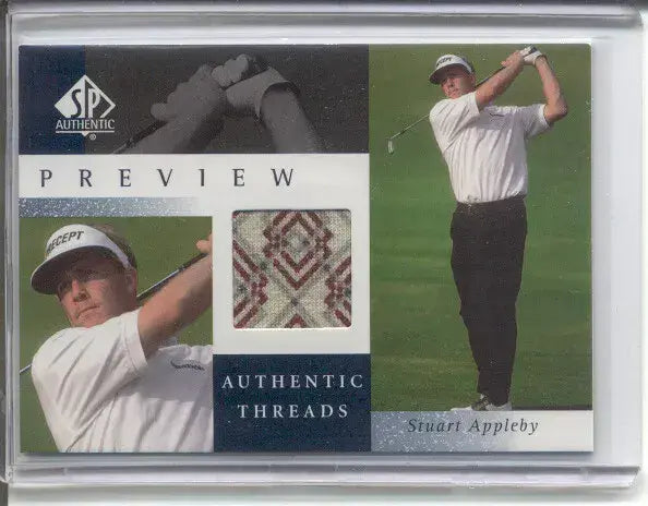 Stuart Appleby Upper Deck Worn Shirt Golf Tour Rare Limited Threads Card