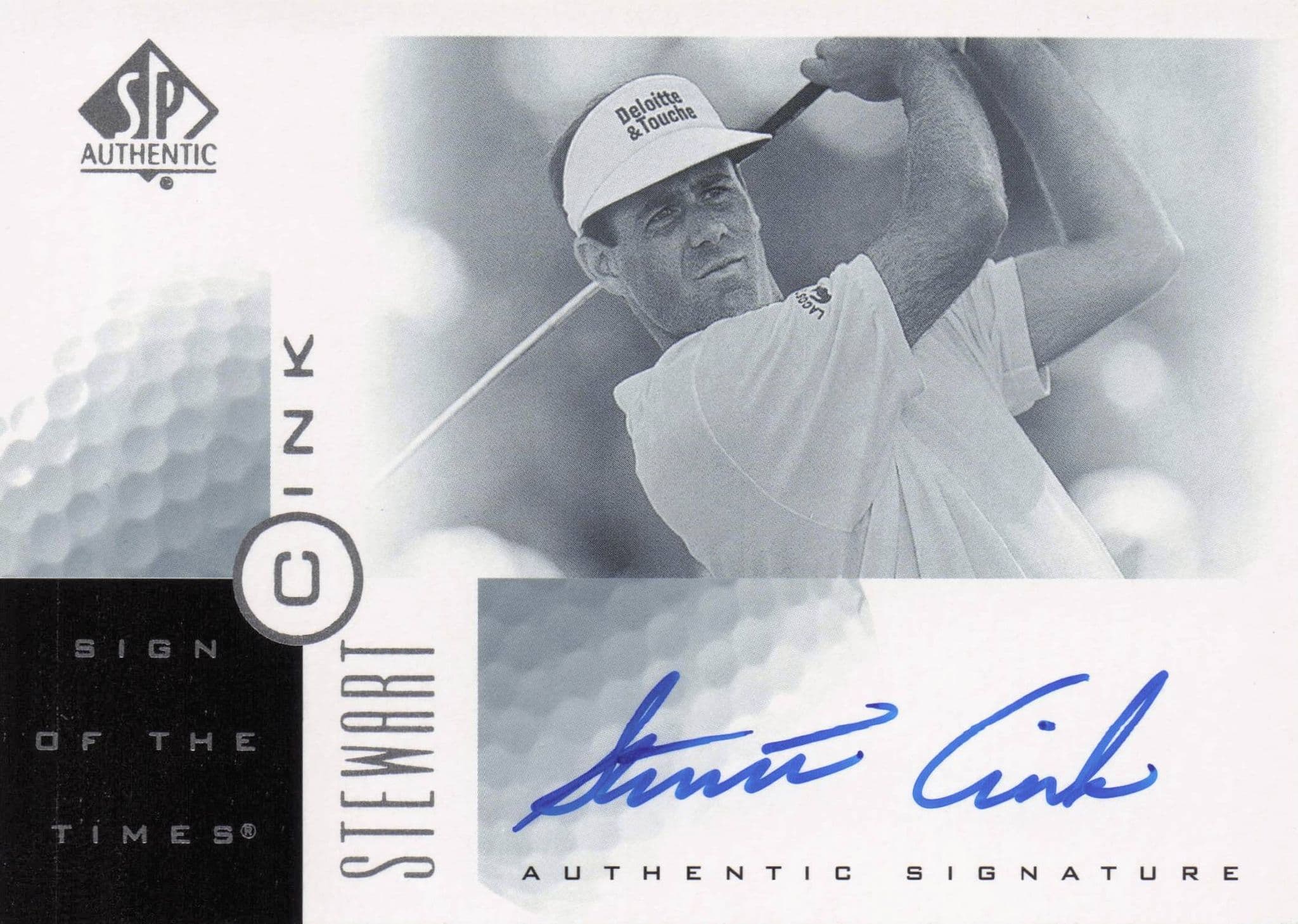 Stuart Cink Sign Of The Times Hand Signed 2001 SP Golf Autograph Card