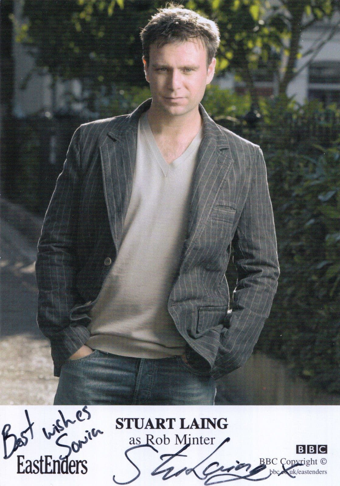 Stuart Laing as Rob Minter Eastenders Hand Signed BBC Cast Card Photo