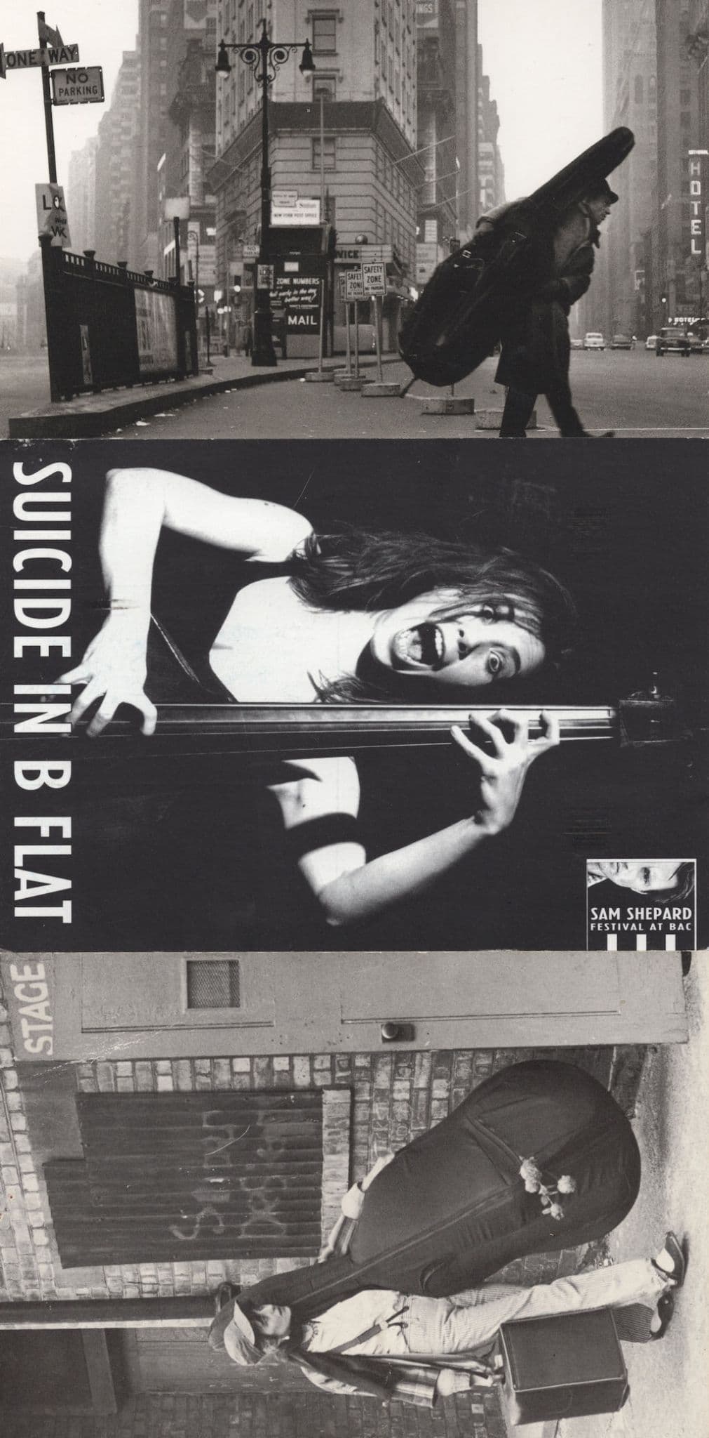 Suicide In B Flat London Busker 3x Bizarre Music Postcard s