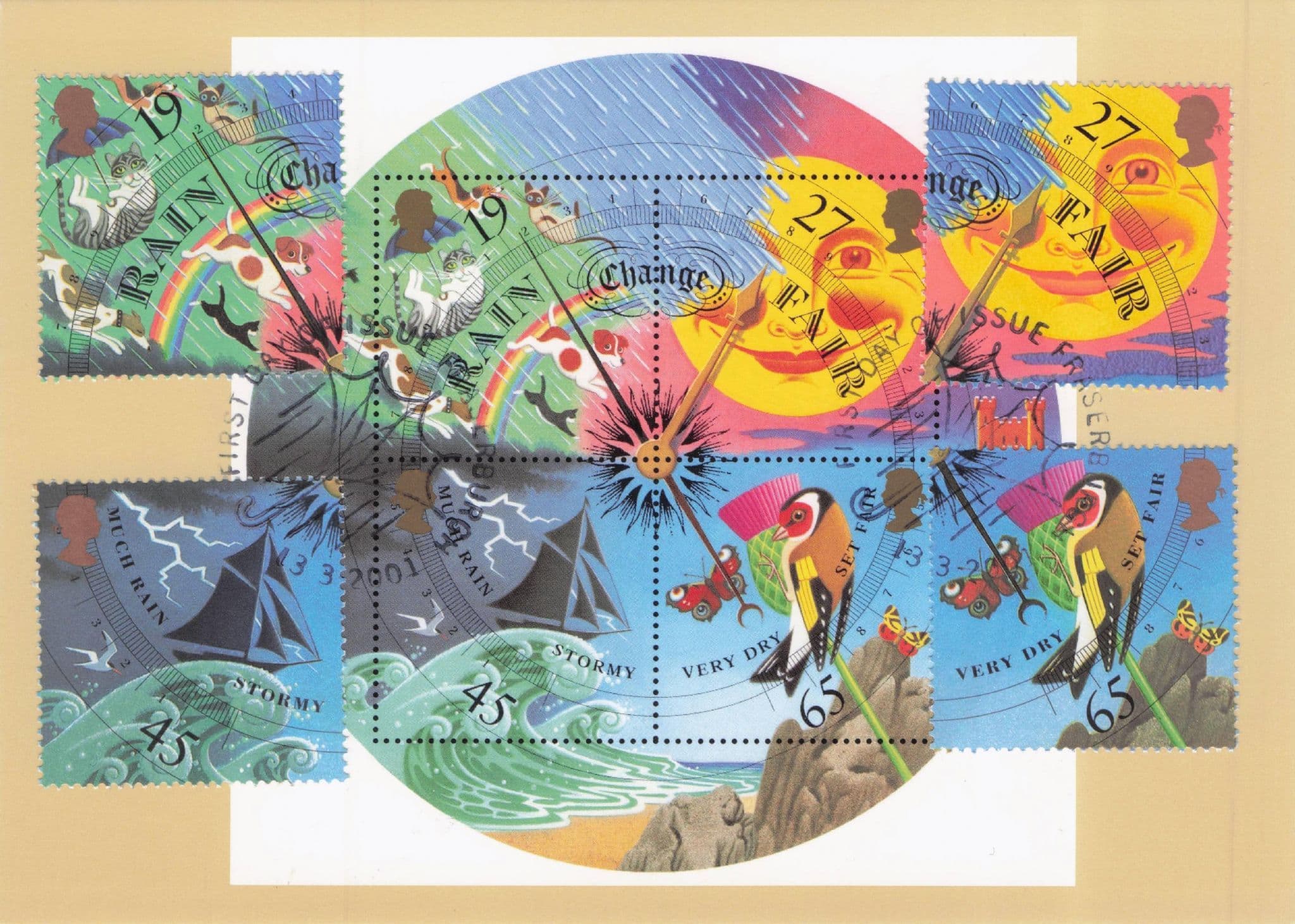 Sun Face Protractor Scientific Ruler First Day Cover Postcard