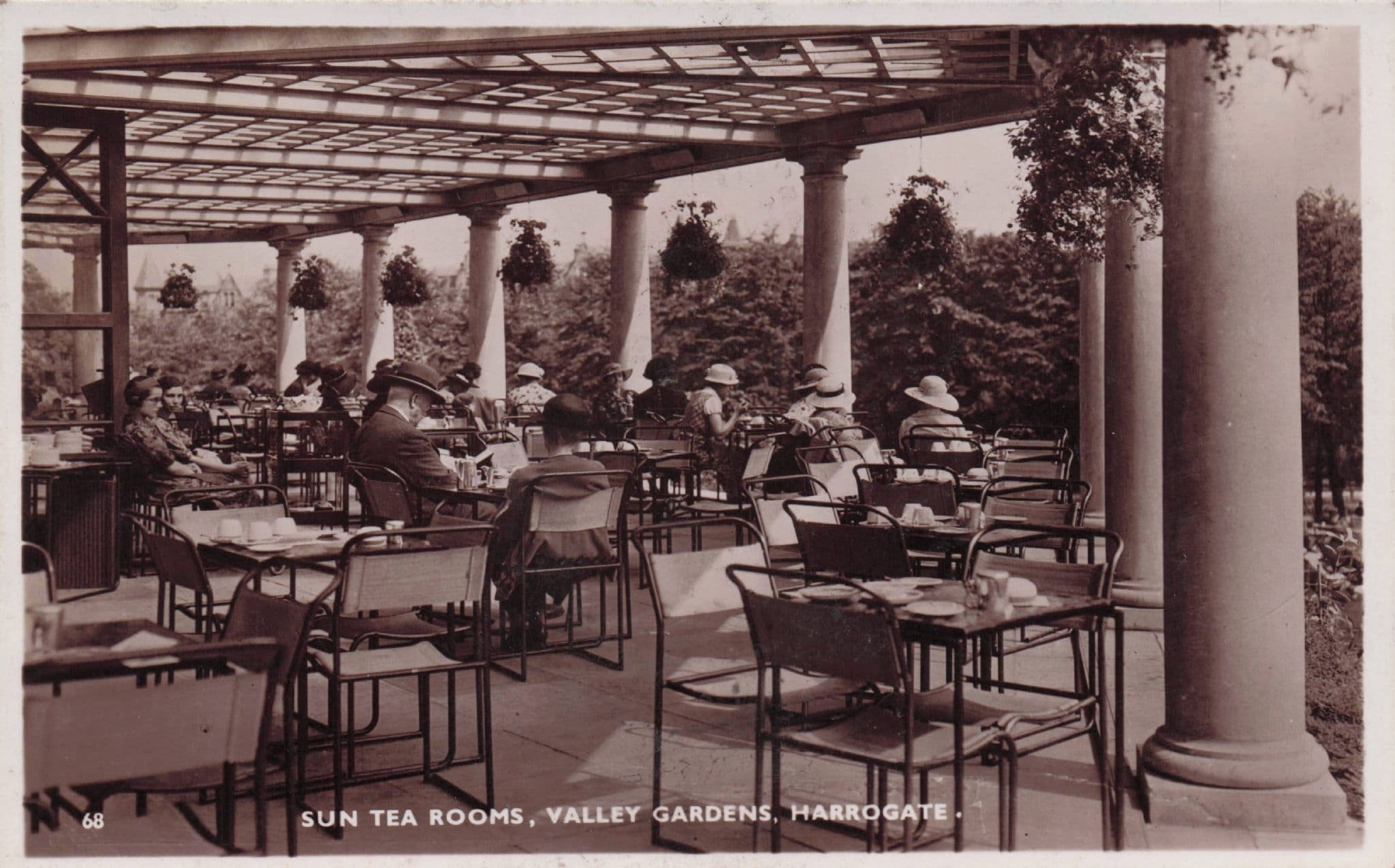 Sun Tea Rooms Harrogate Yorkshire Rare Excel Real Photo Old Postcard