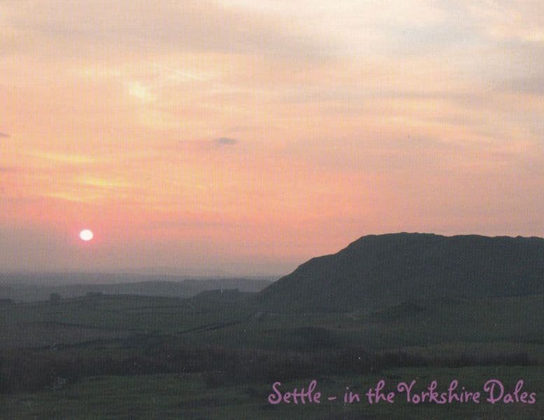 Sunset on Settle Yorkshire Dales Postcard