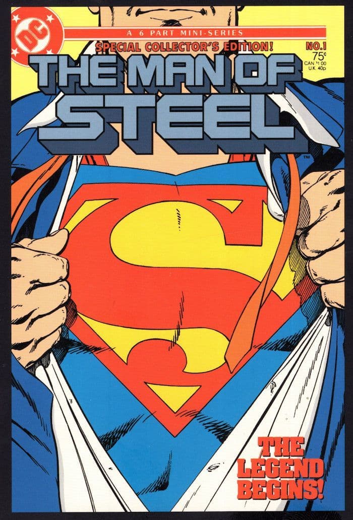 Superman The Man Of Steel Issue One 1 DC Comic Book Postcard