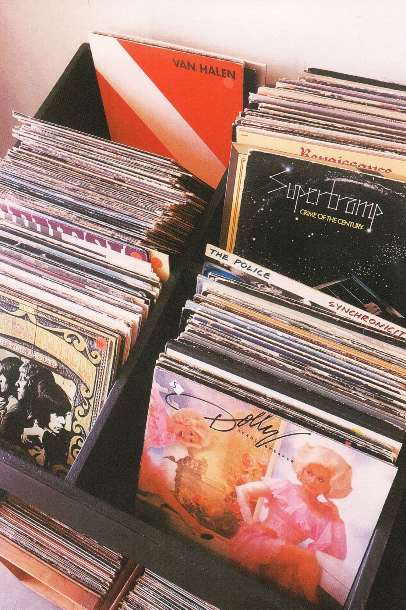 Supertramp Van Halen Dolly Parton LP Collection Plain Back Postcard