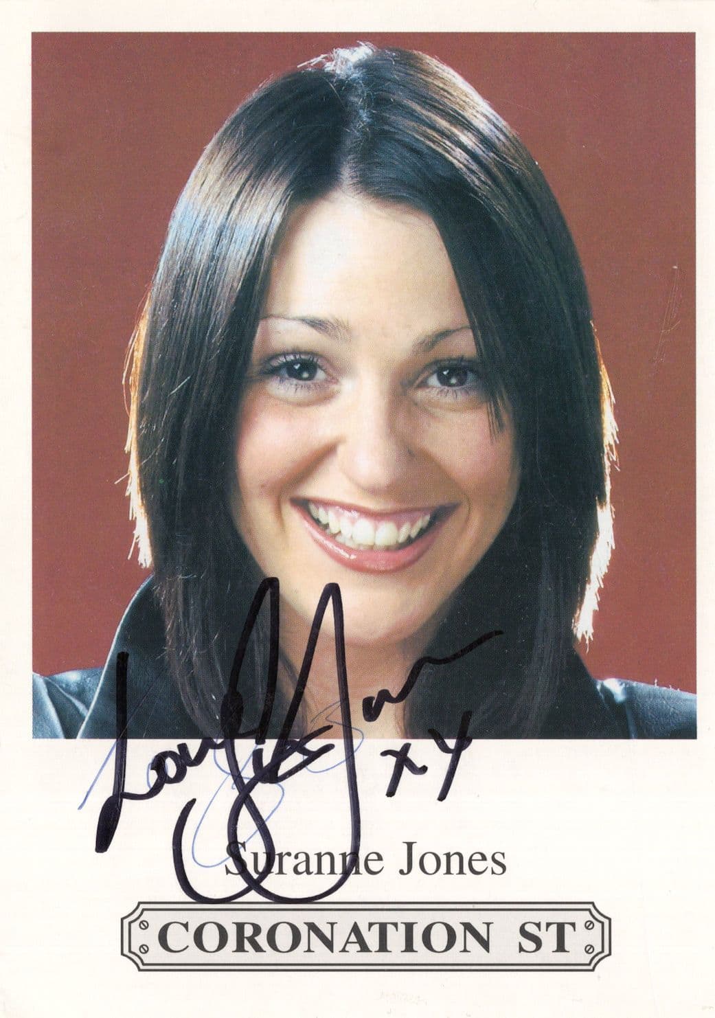 Suranne Jones Coronation Street RARE Hand Signed Cast Card Photo
