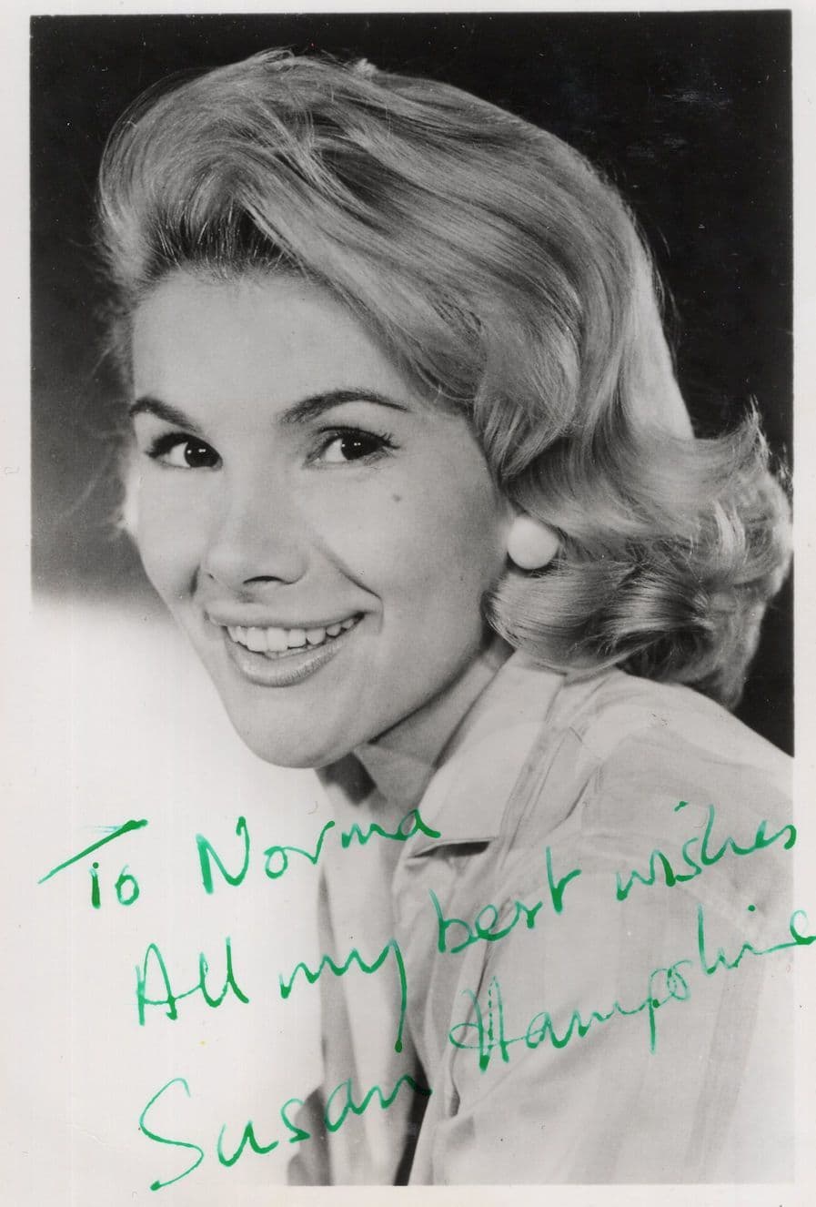 Susan Hampshire Vintage Hand Signed Photo