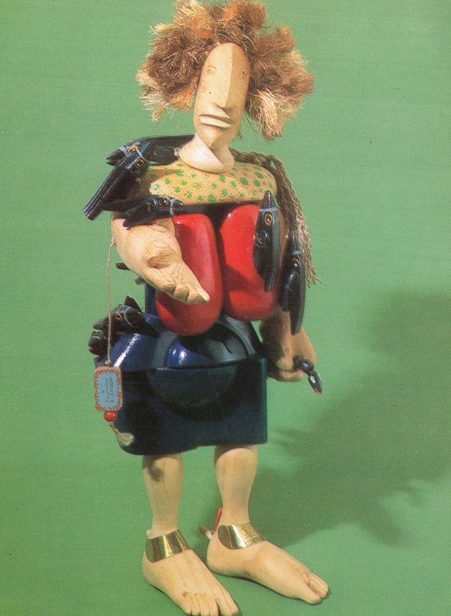 Suspicious Bird Feeder Sam Smith Rochdale Museum Sculpture Postcard