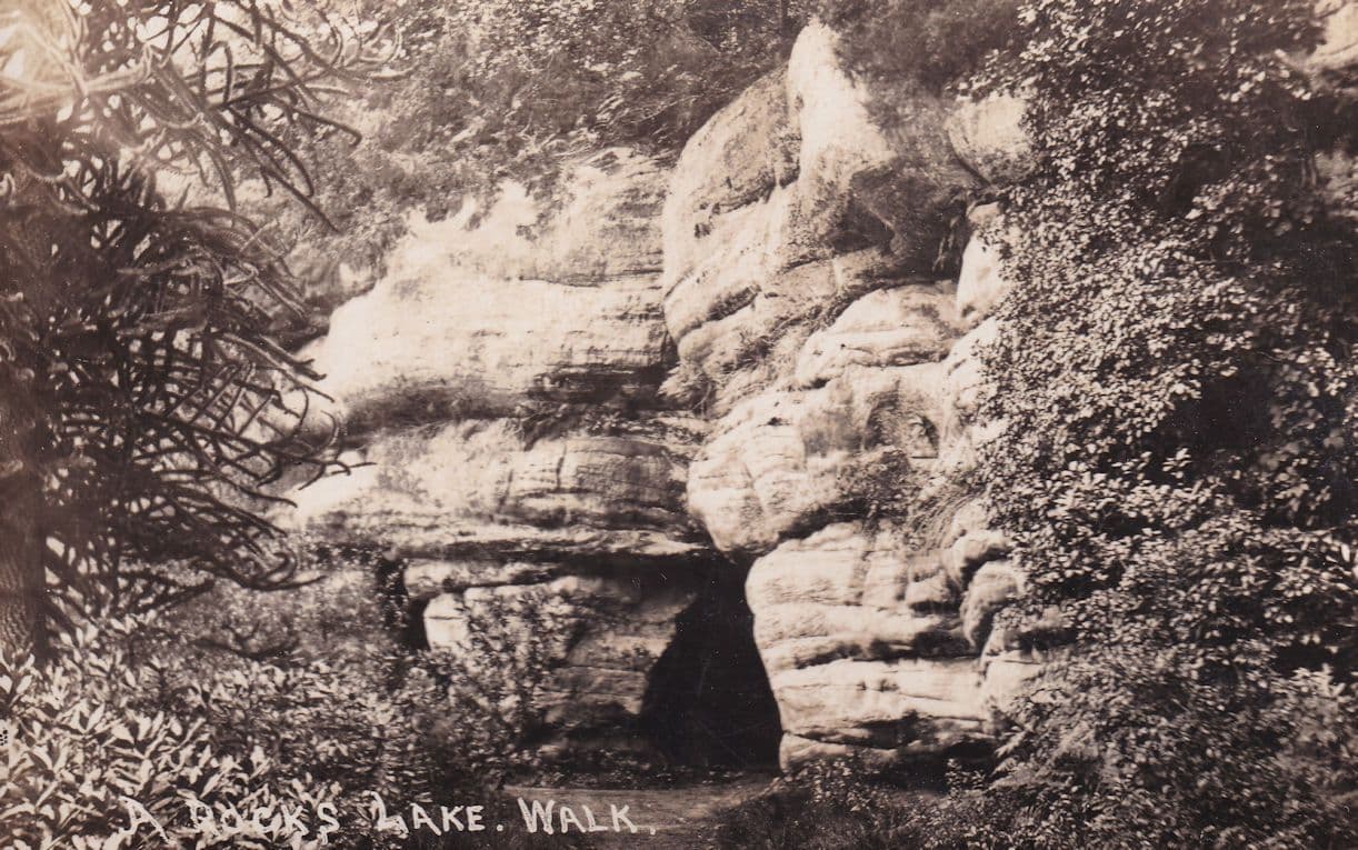 Sussex Rocks Lake Walk Antique Real Photo Postcard