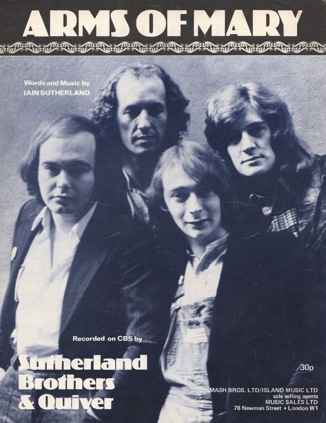 Sutherland Brothers Arms Of Mary Sheet Music