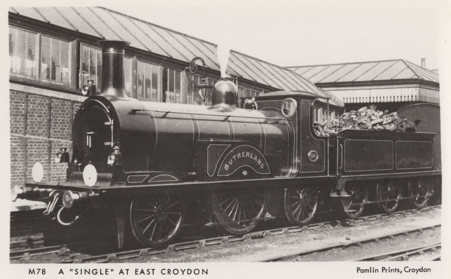 Sutherland Train At East Croydon Surrey Railway Station RPC Postcard