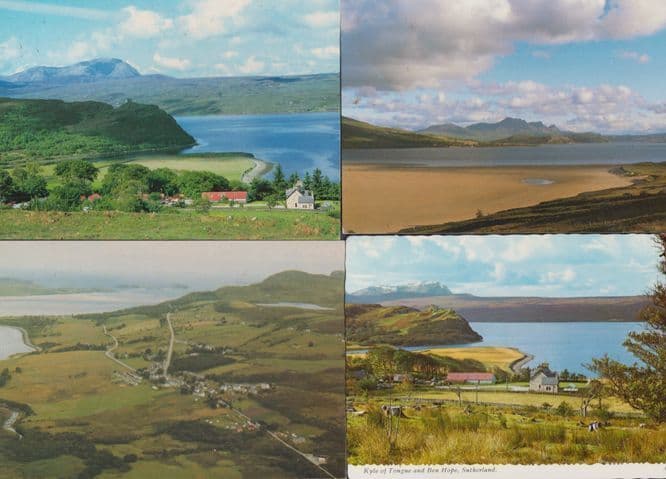 Sutherland Village Of Tongue 4x Scottish Postcard s