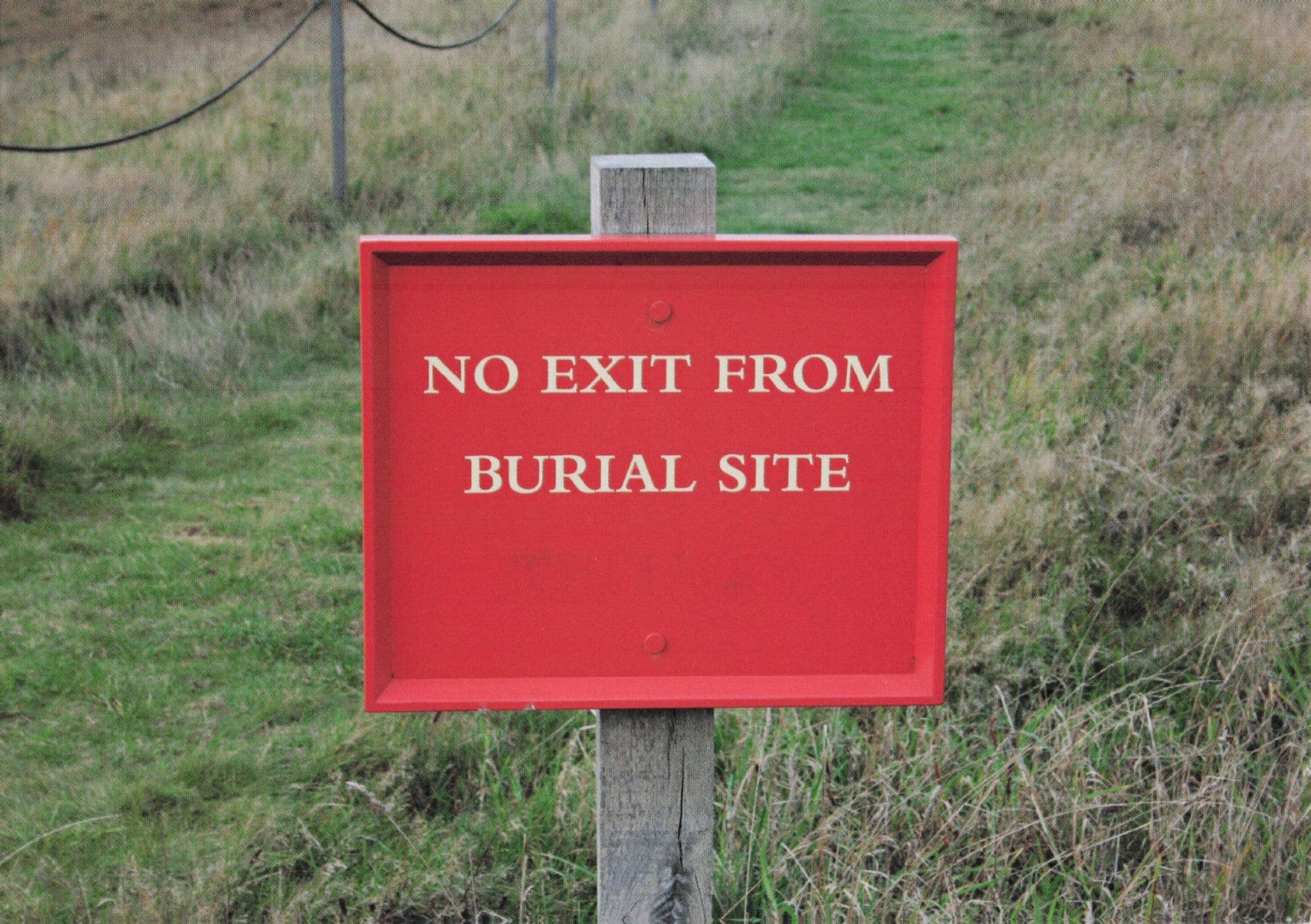 Sutton Hoo Suffolk Burial Site No Exit Comic Road Sign Postcard