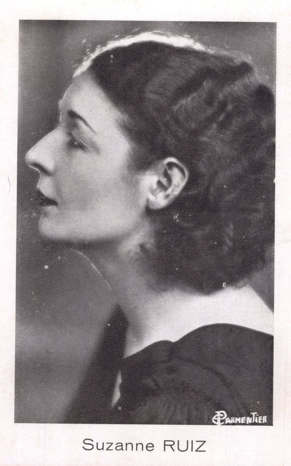 Suzanne Ruiz French Soprano Plain Back Postcard Photo