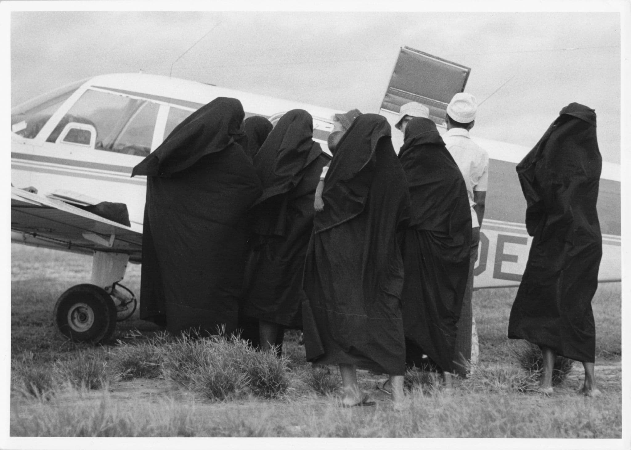 Swahili Women Muslim Bui Bui at Cessna Light Aircraft Africa 9x7 Press Photo