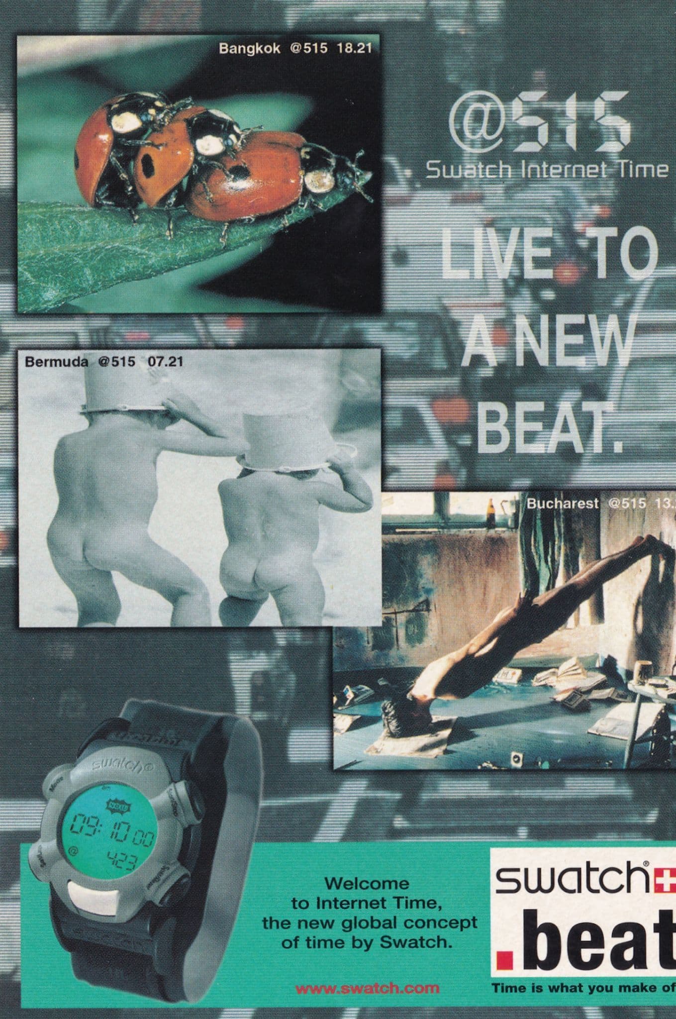 Swatch Ladybirds Dancing Live To A New Beat Watch Advertising Postcard