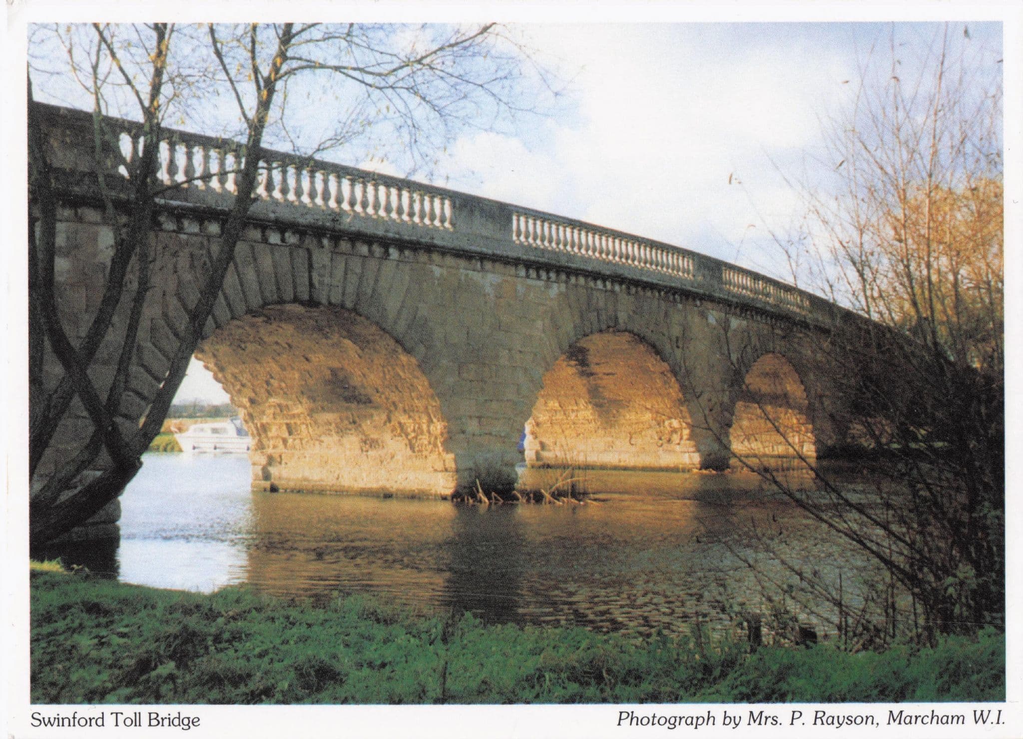 Swinford Toll Bridge River Reflections Oxford Women's Institute Postcard