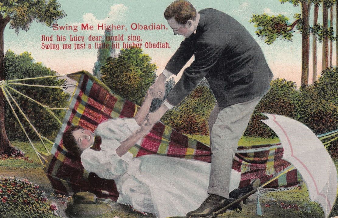 Swing Me Higher Obadiah Isreal Prophet Hammock Antique Postcard