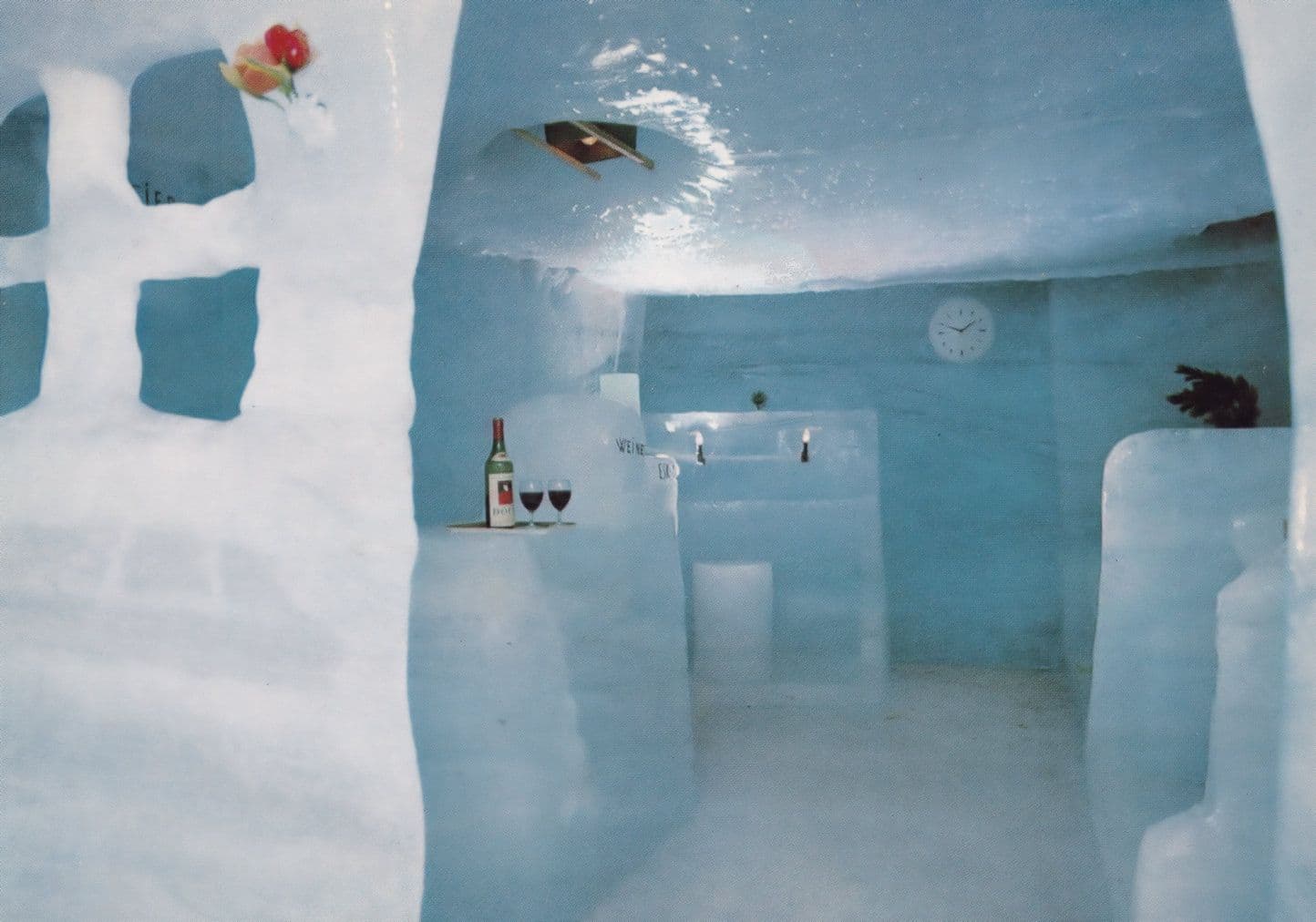 Switzerland Bar Pub Made From Ice Postcard