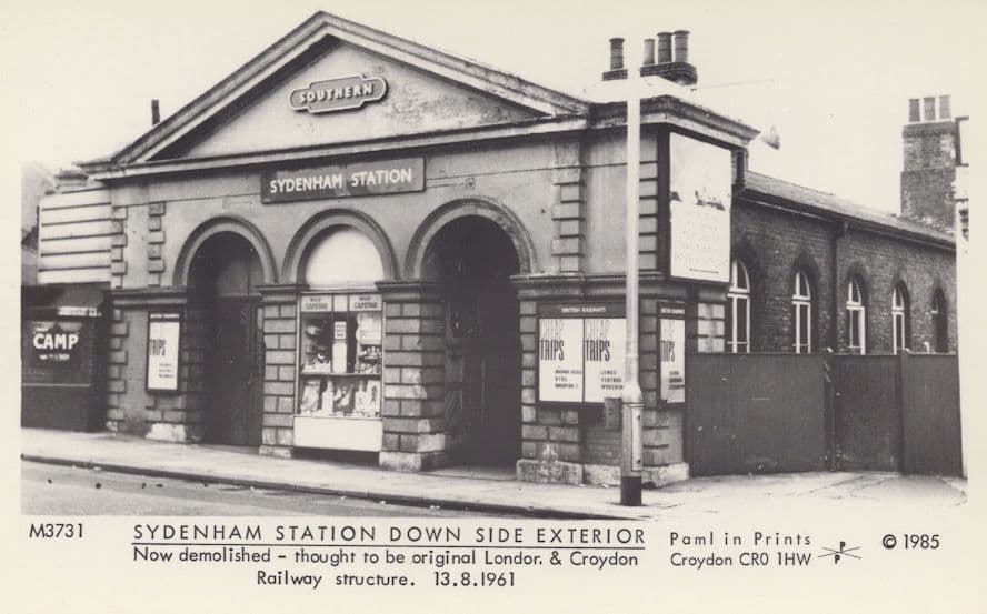 Sydenham Now Demolished Railway Station London Train Postcard
