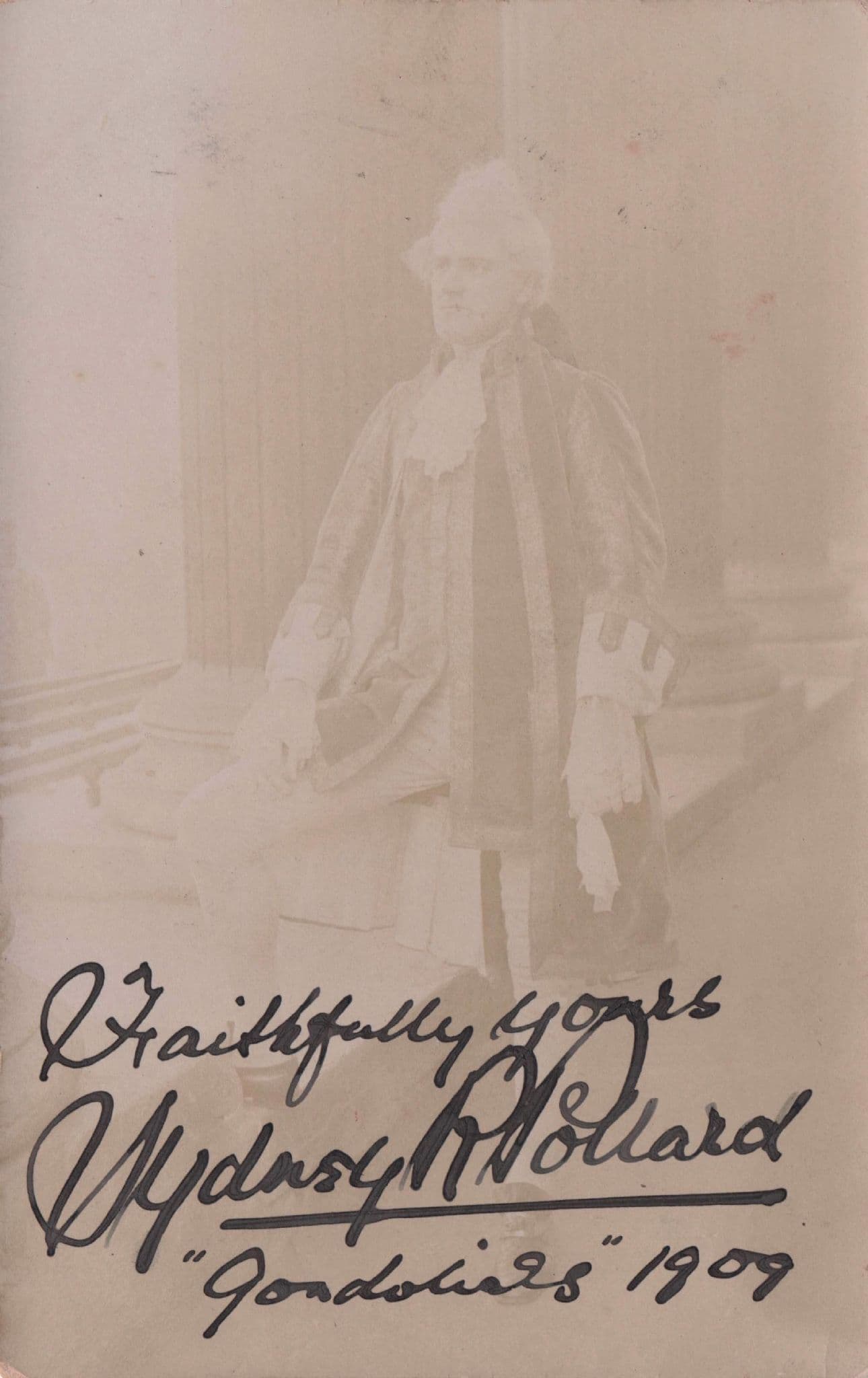 Sydney in The Gondoliers Opera Australia Hand Signed 1909 Photo Postcard