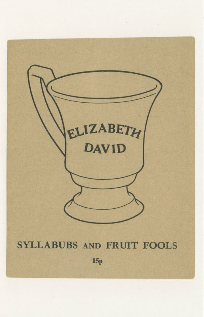 Syllabus & Fruit Fools Elizabeth David 1971 Book Postcard