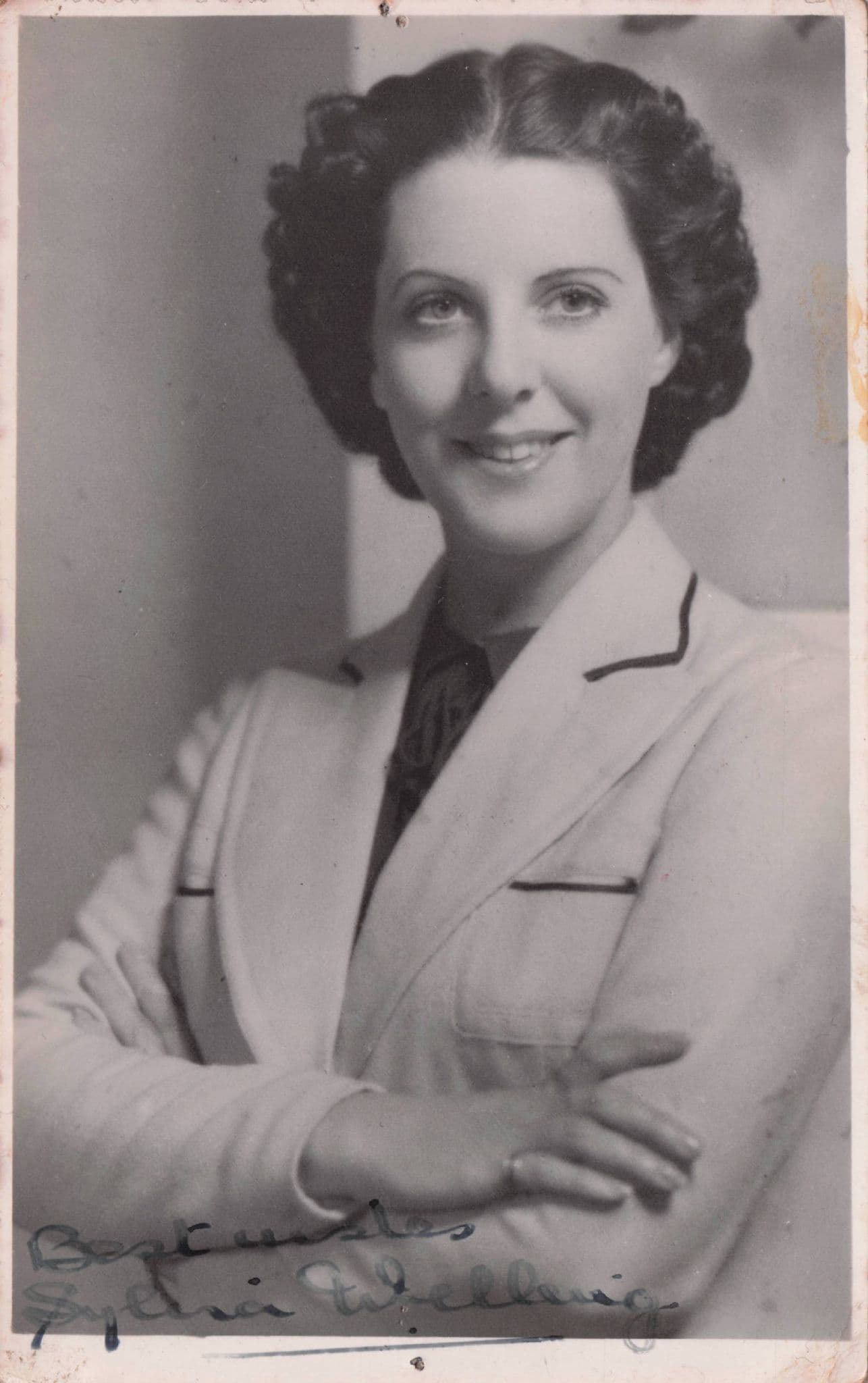 Sylvia Welling Comin Through The Rye Sussex Film Actress Old Hand Signed Photo