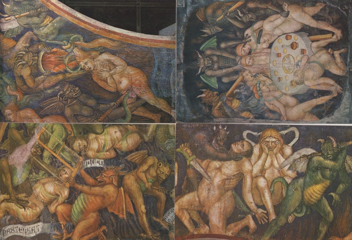 Taddeo Di Bartolo Italian Vision Painting s Of Hell Satan 4x Postcard s