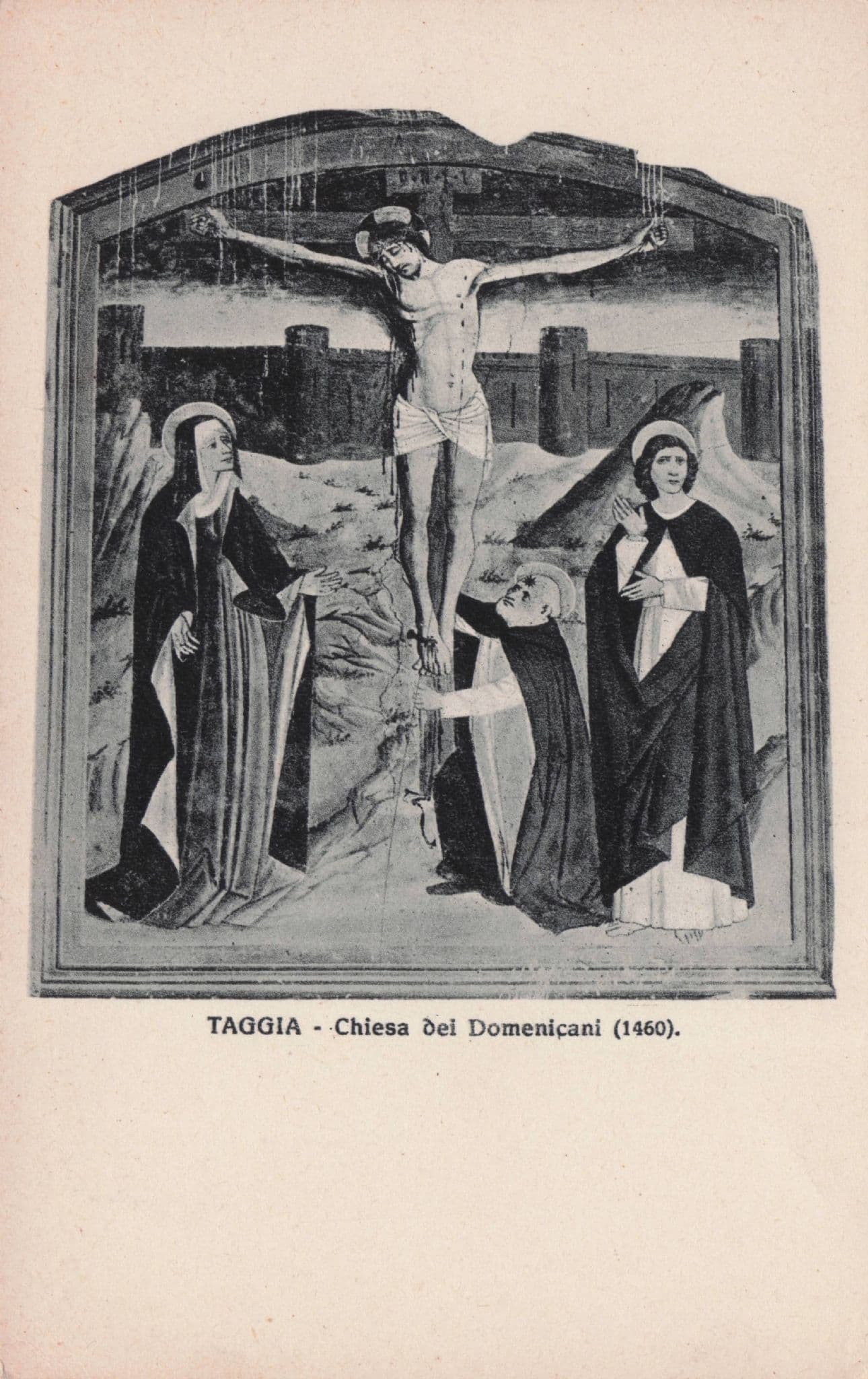 Taggia Chiesa Dei Domenicani Crucifixion Old Italy Postcard