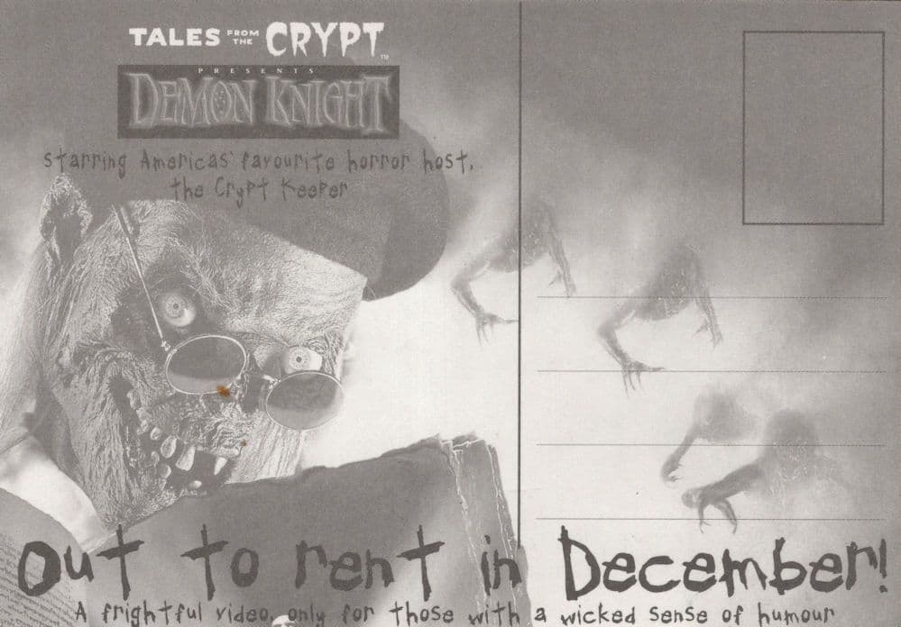 Tales From The Crypt Demon Knight Nasty Horror VHS Postcard