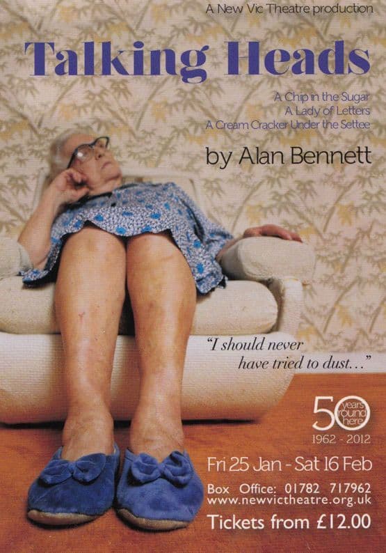Talking Heads Alan Bennett Play New Vic Theatre Gala Poster Postcard Style Card