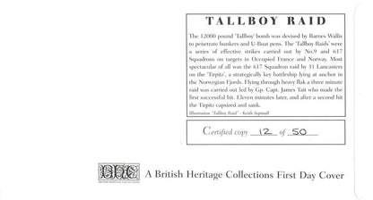 Tallboy Raid WW2 D-Day Les Buckell Parachutist Hand Signed LTD TO 47 FDC