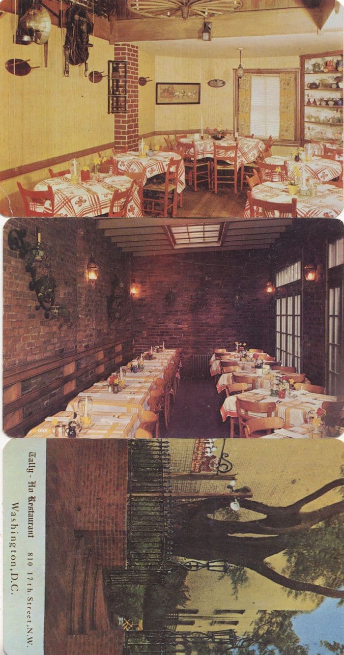 Tally Ho Restaurant Washington 3x USA Postcard s