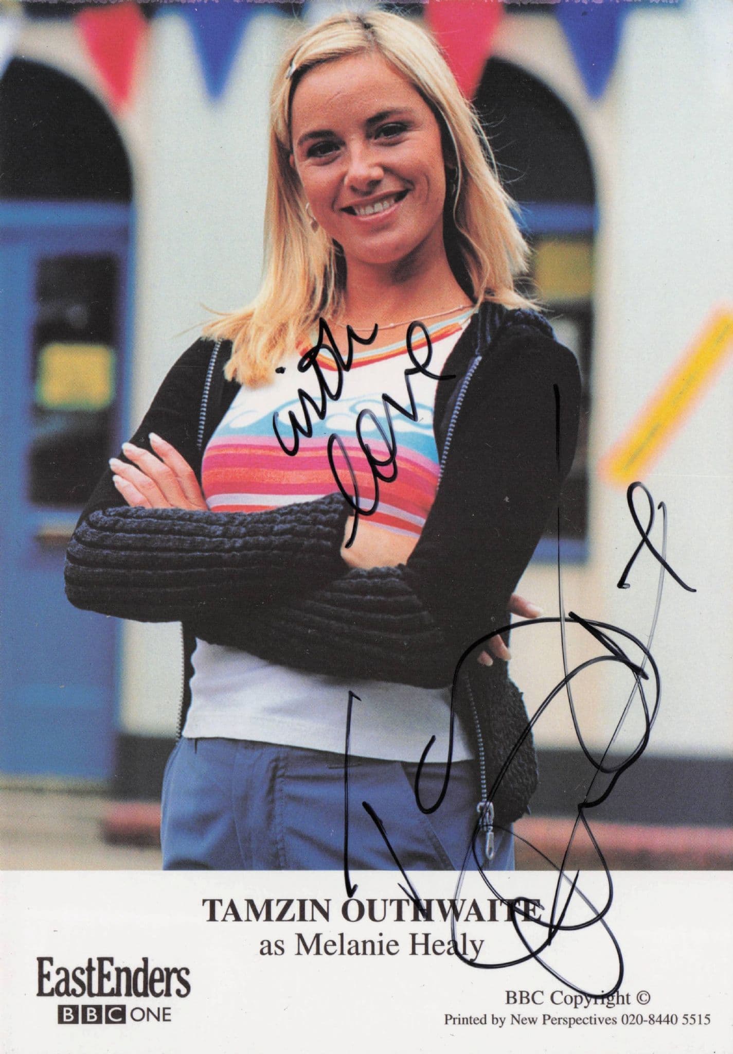 Tamzin Outhwaite as Melanie Healy Eastenders Hand Signed Cast Photo