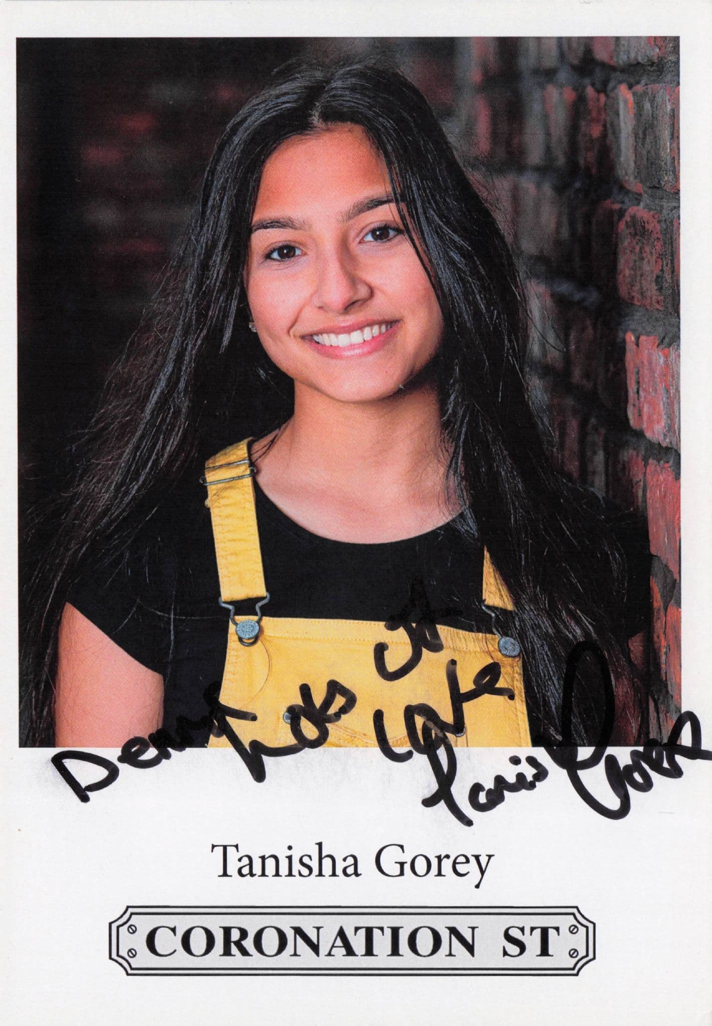 Tanisha Gorey Coronation Street Hand Signed Cast Card Photo