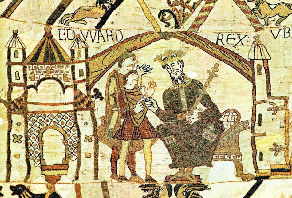 Tapisserie De Bayeux King Edward The Confessor Duke William Successor Postcard