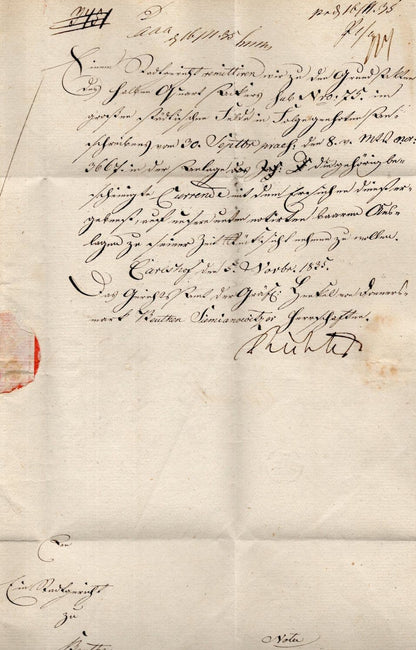 Tarnowitz Silesia Poland Polish Antique 1835 Victorian Letter Document