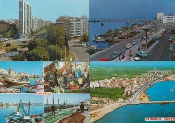 Tarragona Cambrils Motorway Fishing Boat Boats 4x Mint Spain Spanish Postcard