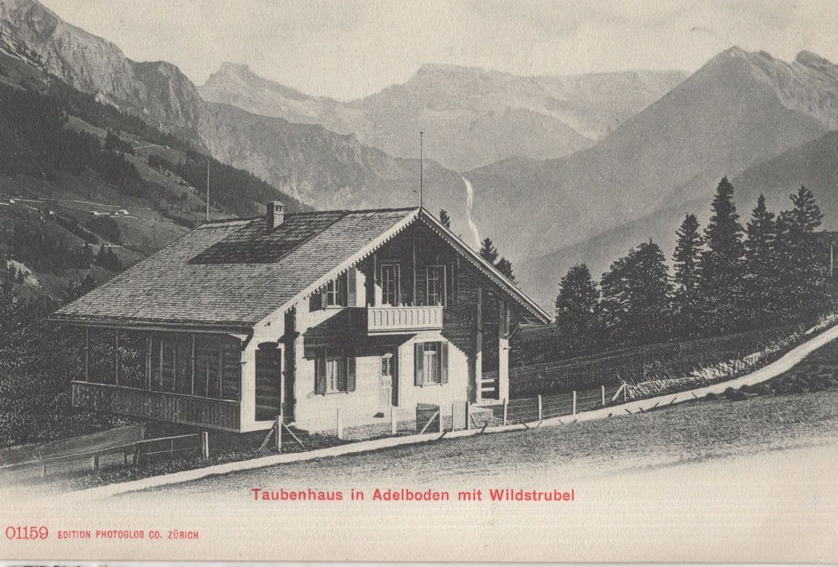 Taubenhaus In Adelboden Switerland Old Postcard