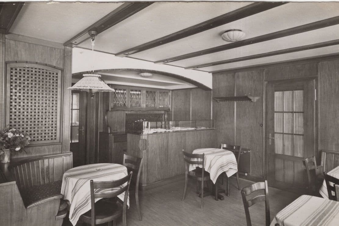 Tea Room Oester Adelboden Switzerland Cafe Old Real Photo Postcard