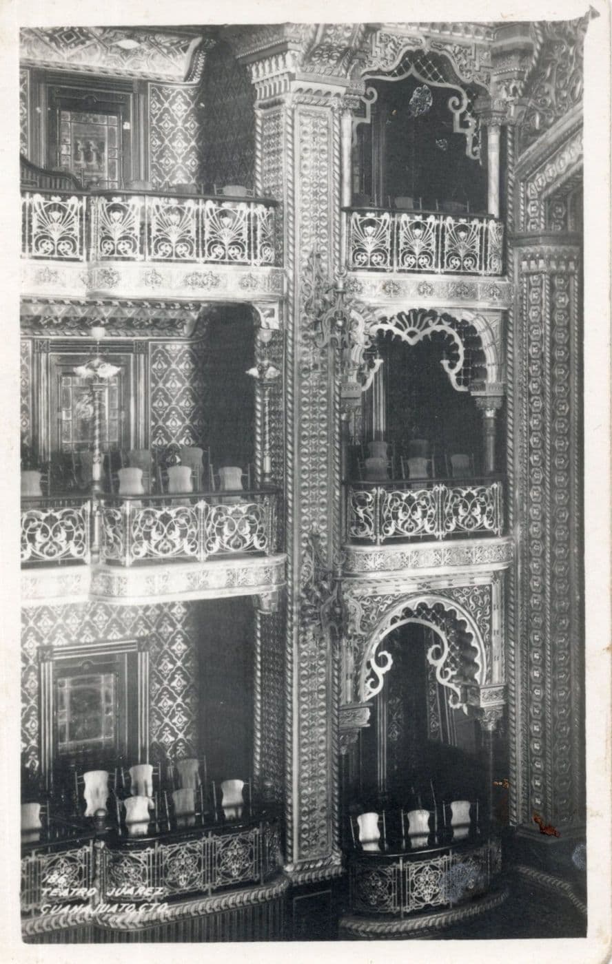 Teatro Juarez Interior Seating Mexico Old Postcard