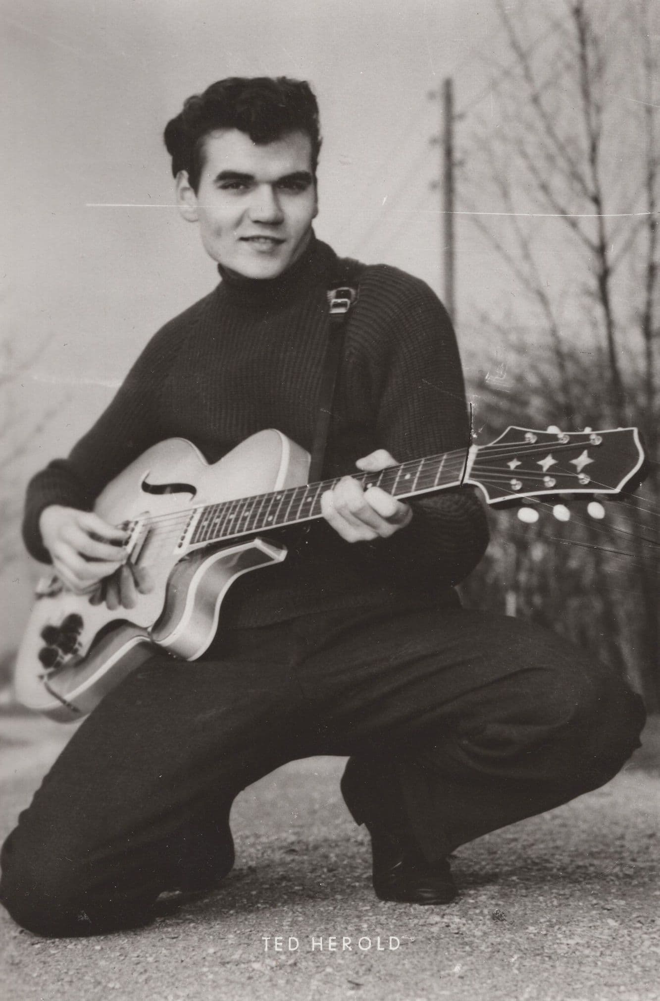 Ted Herold Rock'n'Roll Singer Berlin German Vintage Real Photo Postcard