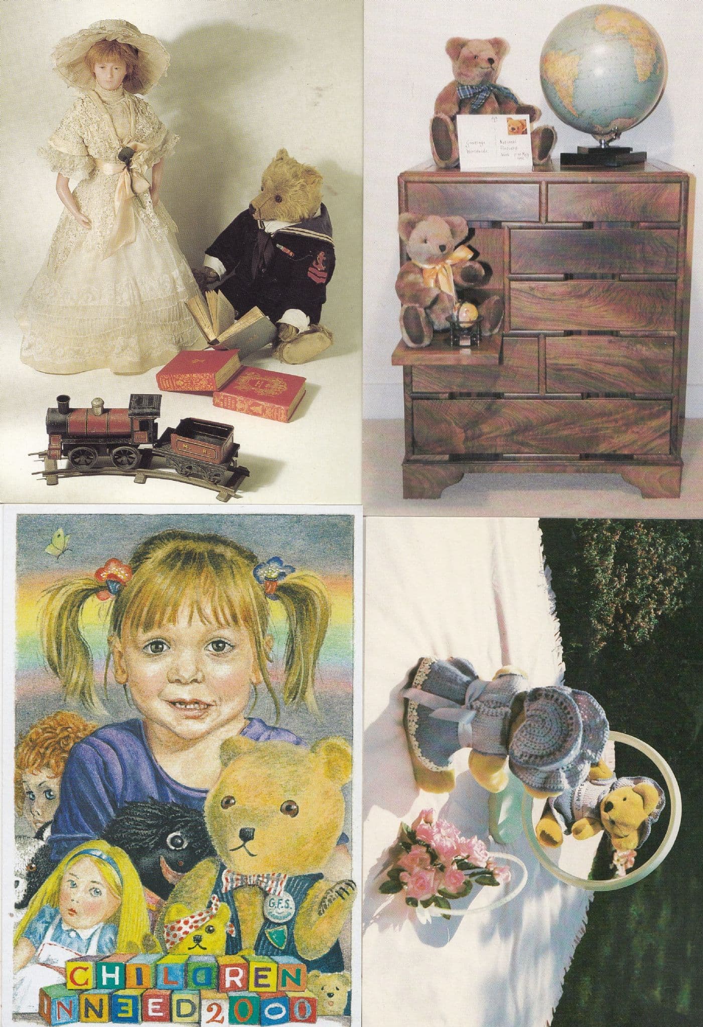 Teddy Bears Vanity Mirror Children In Need Fashion 4x Postcard s